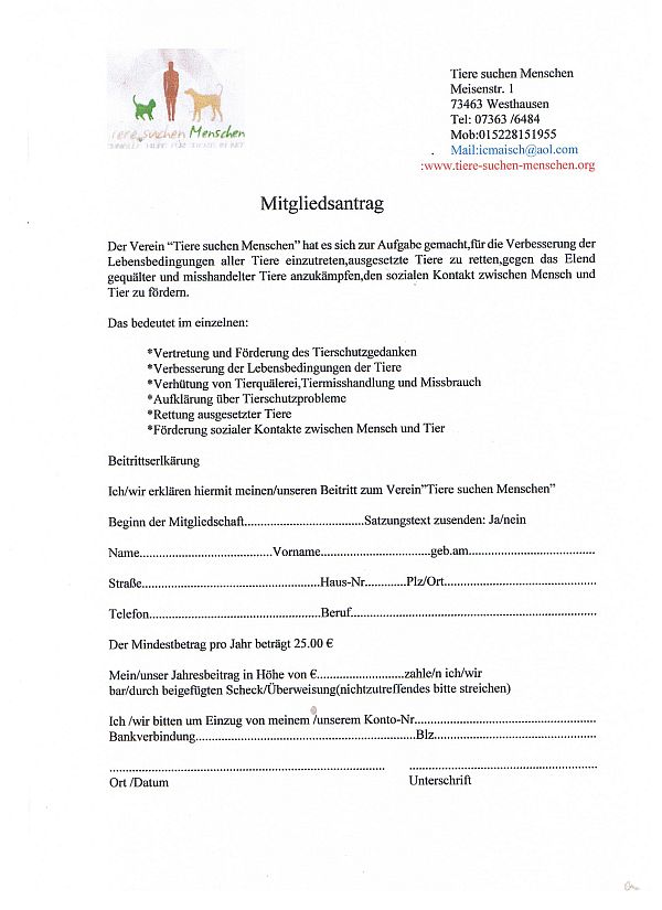 MITGLIEDSANTRAG